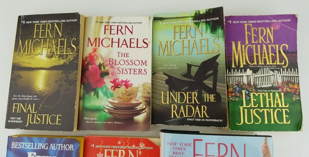 Lot of 7 Fern Michaels -Pretty Woman-Final Justice-Blossom Sisters-Lethal Justic