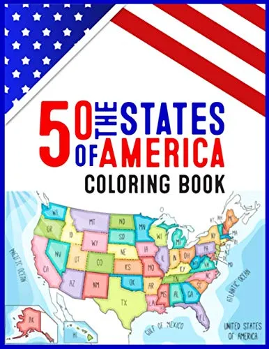 Coloring Book Of The 50 States